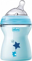 zuigfles Bimba 2m+ 250 ml polymeer/siliconen blauw