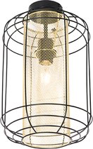 QAZQA gaze - Design Plafondlamp - 1 lichts - Ø 25.3 cm - Zwart -  Woonkamer | Slaapkamer | Keuken