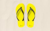 Huurdies Slippers | Teenslippers | Geel | Maat 36 - 38 | 1,5 cm dik