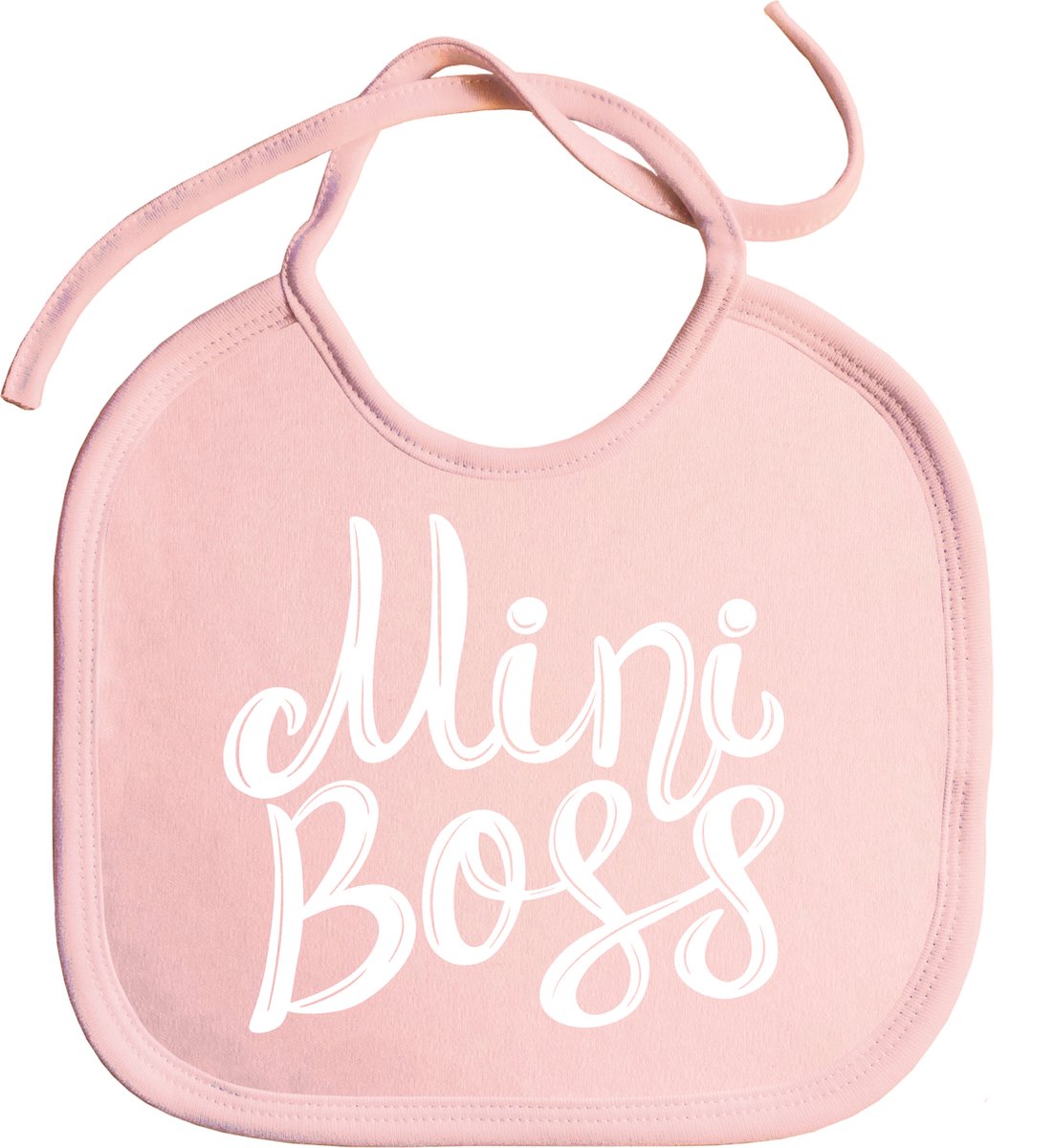 Slabbetjes - slabber - slab - baby - Mini Boss - koordjes - stuks 1 - baby roze Slabbetjes - slabber - slab - baby - Mini Boss - koordjes - stuks 1 - baby roze