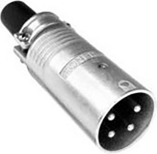 Amphenol Ep 4 12 Xlr Connector Stekker Recht Aantal Polen 4 Zilver 1 Stuks 