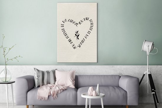 Canvas schilderij 90x140 cm - Wanddecoratie You will forever be my always - Verliefd - Quotes - Relatie - Spreuken - Muurdecoratie woonkamer - Slaapkamer decoratie - Kamer accessoires - Schilderijen