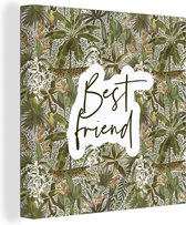 Canvas Schilderij Spreuken - Quotes - BFF - Best friend - Beste vrienden - 50x50 cm - Wanddecoratie