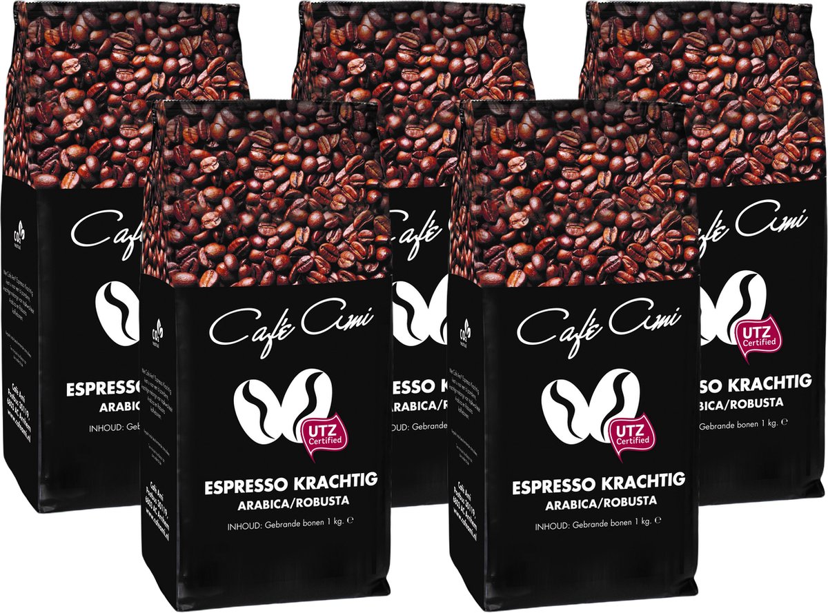 Café Ami koffiepakket: 5 zakken koffiebonen krachtig (1000 gram)