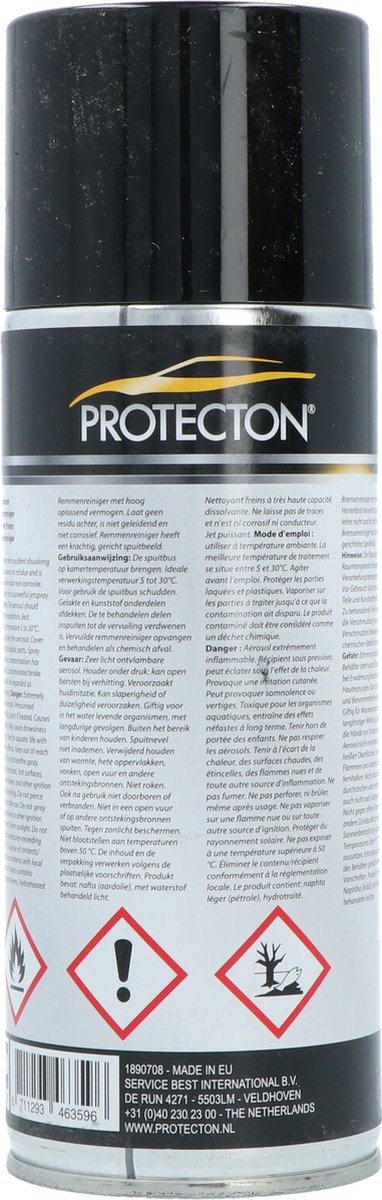 Protecton Remmenreiniger 400ml - Krachtige Formule - Eenvoudig Gebruik - Grondige Reiniging - Betrouwbare Kwaliteit van Merkloos — afbeelding 2
