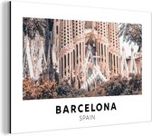 Wanddecoratie Metaal - Aluminium Schilderij Industrieel - Spanje - Barcelona - Architectuur - 30x20 cm - Dibond - Foto op aluminium - Industriële muurdecoratie - Voor de woonkamer/slaapkamer
