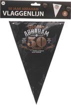 Vlaggenlijn abraham | 50 jaar | 4 meter lang | Versiering | Slinger | Feest decoratie