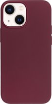 BMAX Siliconen hard case hoesje geschikt voor iPhone 13 Mini - Hardcover - Apple - Back cover - Backcover - Beschermhoesje - Telefoonhoesje - Hard case - Telefoonbescherming - Bordeaux rood