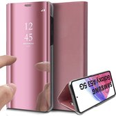 Hoesje geschikt voor Samsung Galaxy A53 - Book Case Spiegel Wallet Cover Hoes Roségoud