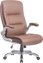 CLP XXL Villach Bureaustoel - Ergonomisch - Voor volwassenen - Met armleuningen - Kunstleer - licht bruin