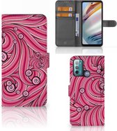 Hoesje ontwerpen Motorola Moto G60 GSM Hoesje Swirl Pink