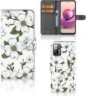 Book Case Xiaomi Redmi Note 10/10T 5G | Poco M3 Pro Hoesje Dogwood Flowers