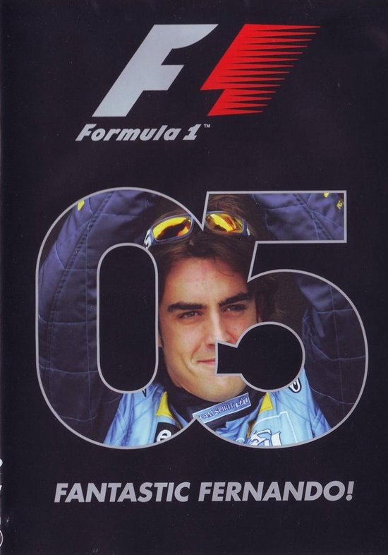 Formule 1 coureur Fernando Alonso met zonnebril op hoofd, 2005 editie.