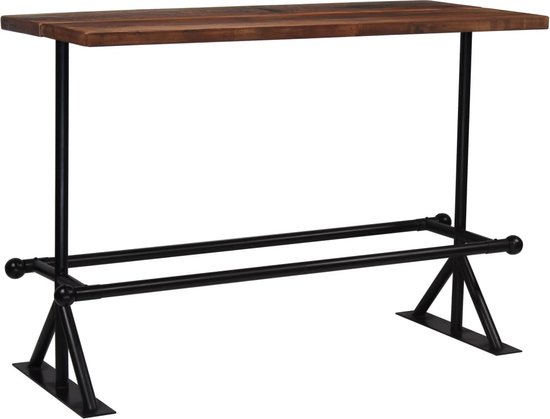 Table de bar Medina 150x70x107 cm bois recyclé massif marron foncé