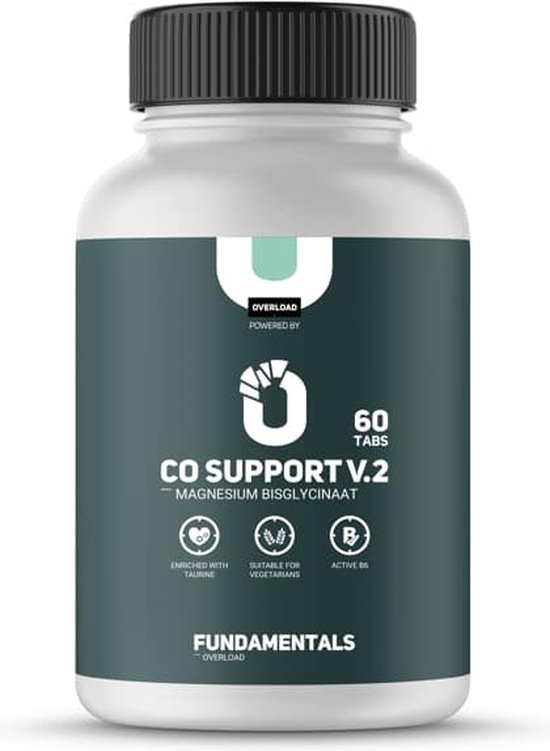 Fundamentals Magnesium & Taurine - CO Support V2 - Vitamine B6 - Voedingsupplement - 60 Veggi Tabs