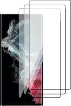 Samsung Galaxy S22 Ultra Screenprotector - Gehard Glas Beschermglas Tempered Glass Volledig Dekkende Screen Protector - 3 Stuks