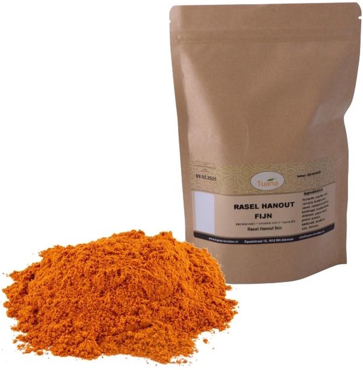 Goedkoopste Tuana Kruiden - Ras El Hanout Kruiden Fijn - Zak 1000 Gram - Kruiden Zonder Zout - KZ0228