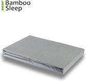 BambooSleep - 100% Bamboe hoeslaken voor matras | 120x210/220x30 cm | Puur Bamboe | Zijdezacht | Temperatuur Regulerend | Kleur zilver