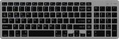 Case2go - Universeel Draadloos Oplaadbaar Bluetooth Toetsenbord met Numeriek Numpad- Wireless Keyboard - Geschikt voor IOS, Android en Windows - QWERTY - Grijs