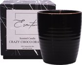 Sinaasappel en Cacao geurkaars - Paraffinevrij - Zwart - Sojawas geurkaars - Natuurlijke geurkaars - 210 gr
