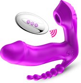 TipsToys Nieuwste Draagbare Vibrator - Zuig 3.0 Dildo's Vrouwen Clitoris Gspot SexToys Paars