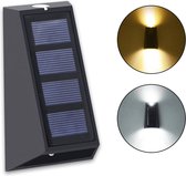 Solar wandlamp 'Roxx' - Set van 2 stuks - Warm en koud wit licht - Op zonne-energie