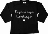 Shirt kind-papa is mijn lievelings-zwart-Maat 56