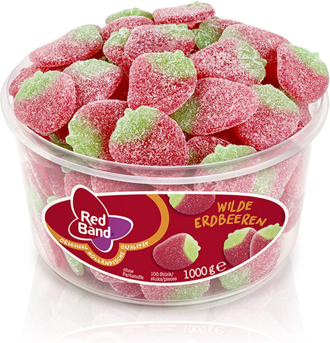 Red Band - Wilde Strawberries Sour Winegums - 100 piece tub