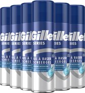 Gillette Series Hydraterend  Scheergel Mannen - 6x200ml Voordeelverpakking
