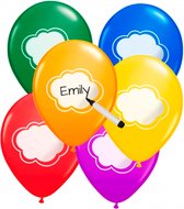 Beschrijfbare ballonnen rood - 6 stuks