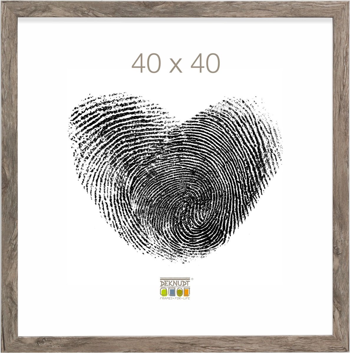 Deknudt Frames fotolijst S45RH7 - grijs-beige - hout - 40x40 cm