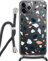 Case Company® - iPhone 11 Pro Max hoesje met Koord - Terrazzo N°13 - Telefoonhoesje met Zwart Koord - Extra Bescherming aan alle Kanten en Over de Schermrand