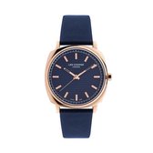 Lee Cooper LC07050.499 - Horloge - Analoog - Mannen - Heren - leren band - Blauw - Rosékleurig