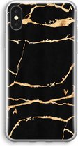 Case Company® - iPhone XS hoesje - Gouden marmer - Soft Cover Telefoonhoesje - Bescherming aan alle Kanten en Schermrand