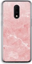 Case Company® - OnePlus 7 hoesje - Roze marmer - Soft Cover Telefoonhoesje - Bescherming aan alle Kanten en Schermrand