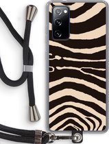 Case Company® - Samsung Galaxy S20 FE / S20 FE 5G hoesje met Koord - Arizona Zebra - Telefoonhoesje met Zwart Koord - Bescherming aan alle Kanten en Over de Schermrand
