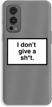 Case Company® - OnePlus Nord 2 5G hoesje - Don't give a shit - Soft Cover Telefoonhoesje - Bescherming aan alle Kanten en Schermrand