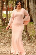 HASVEL -Misty Rose- Pink-Party dress-groote maat feest jurken-maat 6XL-Galajurk-  Party Dress-Plus Size Party Dresses-Size 6XL-Prom Dress