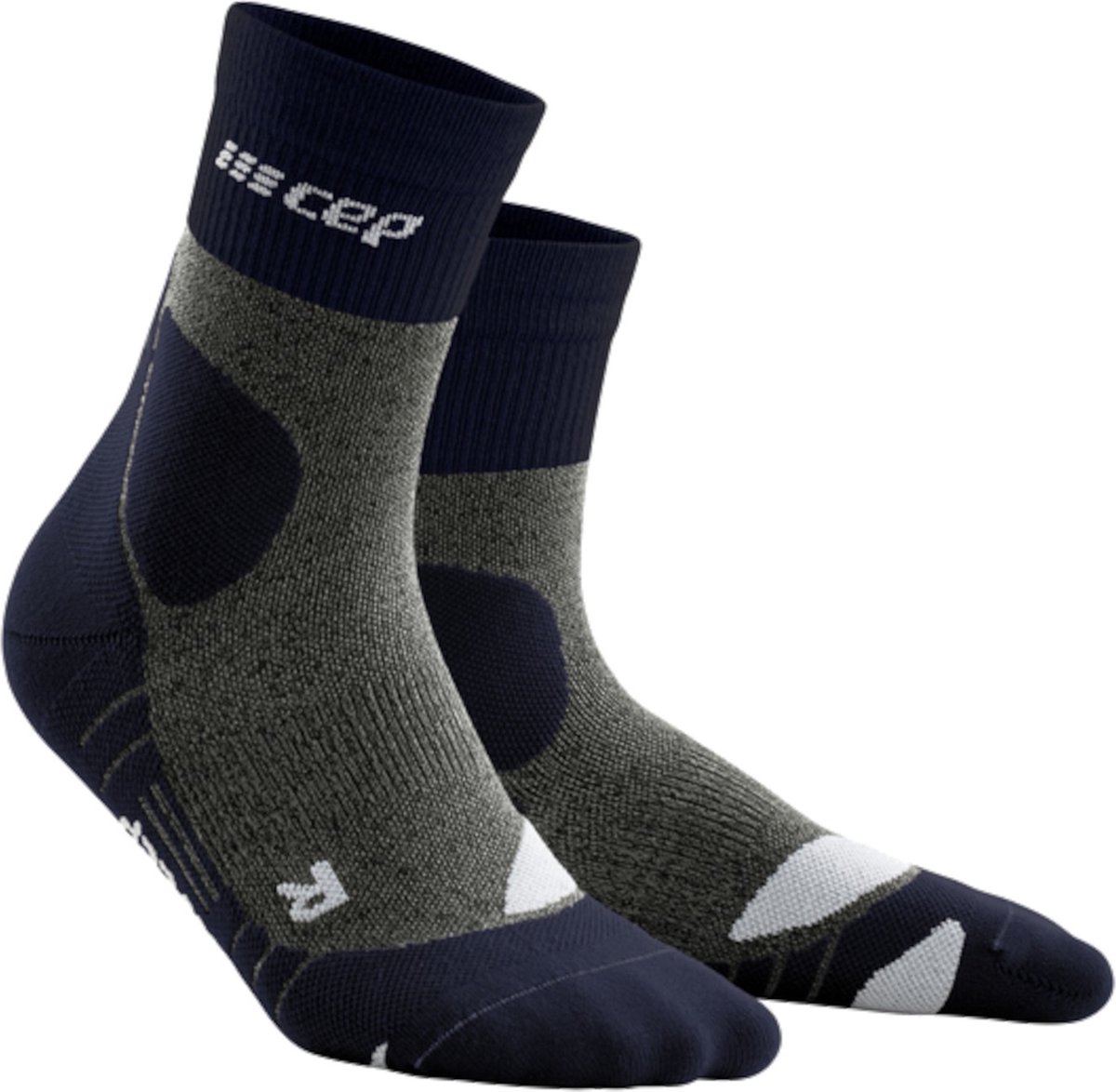 CEP Hiking Merino Mid-Cut Compressie – Heren 39-42 Navyblauw