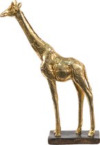 Clayre & Eef Decoratie Beeld Giraf 15*4*21 cm Goudkleurig Kunststof Decoratief Figuur Decoratieve Accessoires Woonaccessoires