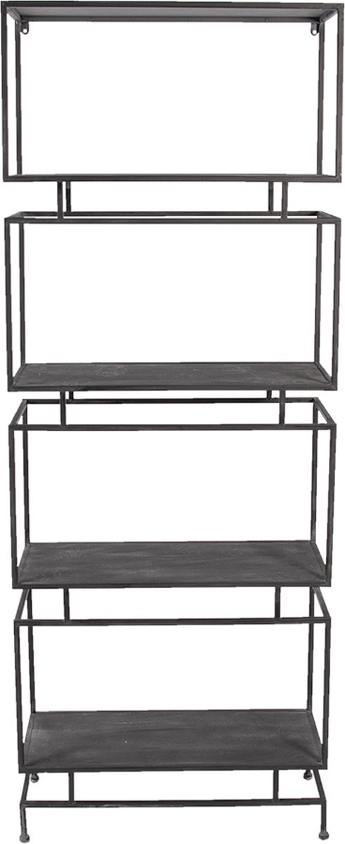 Wandrek 61x23x160 cm Zwart Metaal
