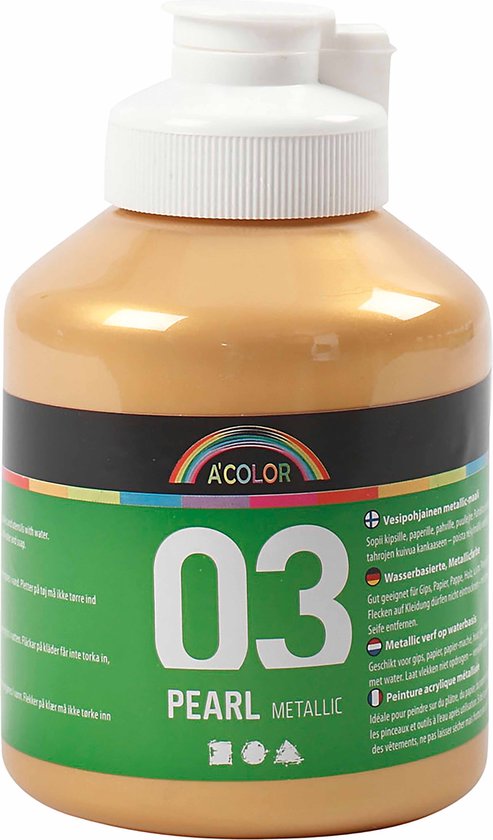 Foto: A color metallic acrylverf goud 03 metallic 500 ml