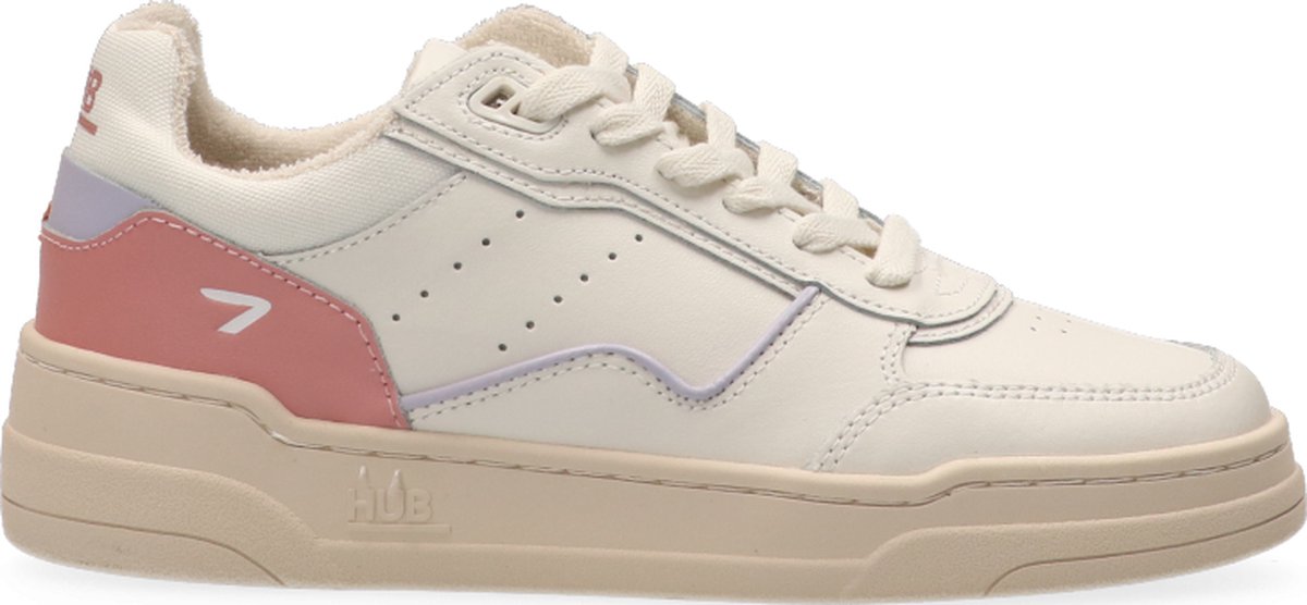 Hub - MATCH L76 SNEAKER / LEATHER TERRY LINING - Off White Pink - 38