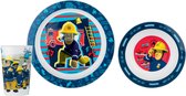 Kinderservies brandweerman sam 3-delig