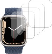 Screenprotector voor Apple Watch Series 7 45mm - iWatch 7 45mm Screenprotector - Full Screen Protector - Gehard Glas - 4 Stuks