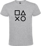 Grijs T-shirt ‘PlayStation Buttons’ Zwart Maat XL