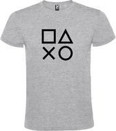 Grijs T-shirt ‘PlayStation Buttons’ Zwart Maat L