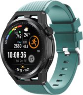 Siliconen Smartwatch bandje - Geschikt voor Strap-it Huawei Watch GT Runner siliconen bandje - dennengroen - GT Runner - 22mm - Strap-it Horlogeband / Polsband / Armband