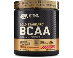 Optimum Nutrition Optimum Nutrition Gold Standard BCAA - Peach & Passion Fruit - Aminozuren - Train & Sustain - 266 gram (28 doseringen)