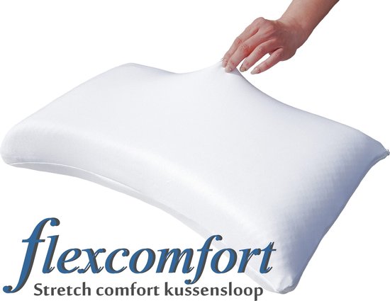 Mahoton - Taie d'oreiller Flexcomfort - Butterfly - 2 pièces taies d'oreiller stretch blanc avec fermeture éclair - textile